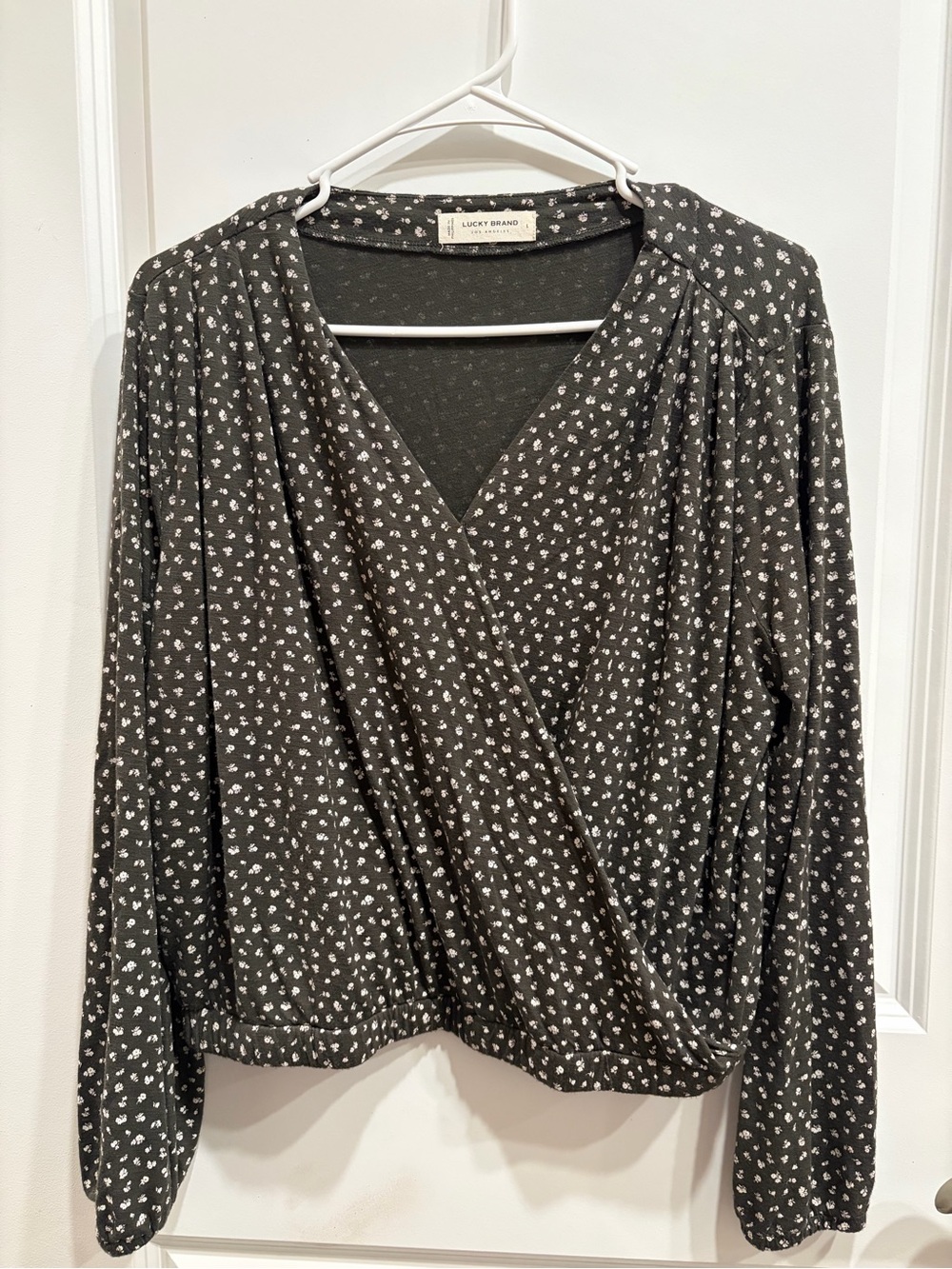 Lucky Brand Top Women’s Size Large Wrap Front Floral